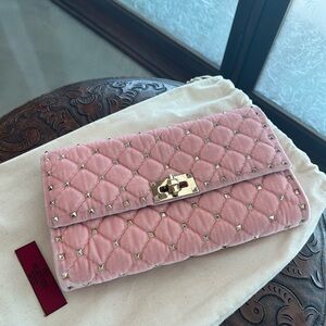 Valentino Pink Quilted Clutch